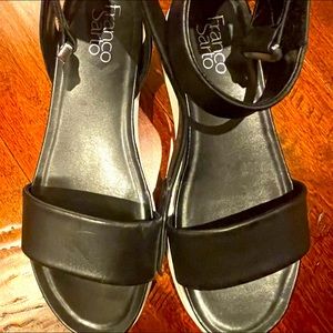 Franco Sarto Leather Platform Sandal Size 7.5